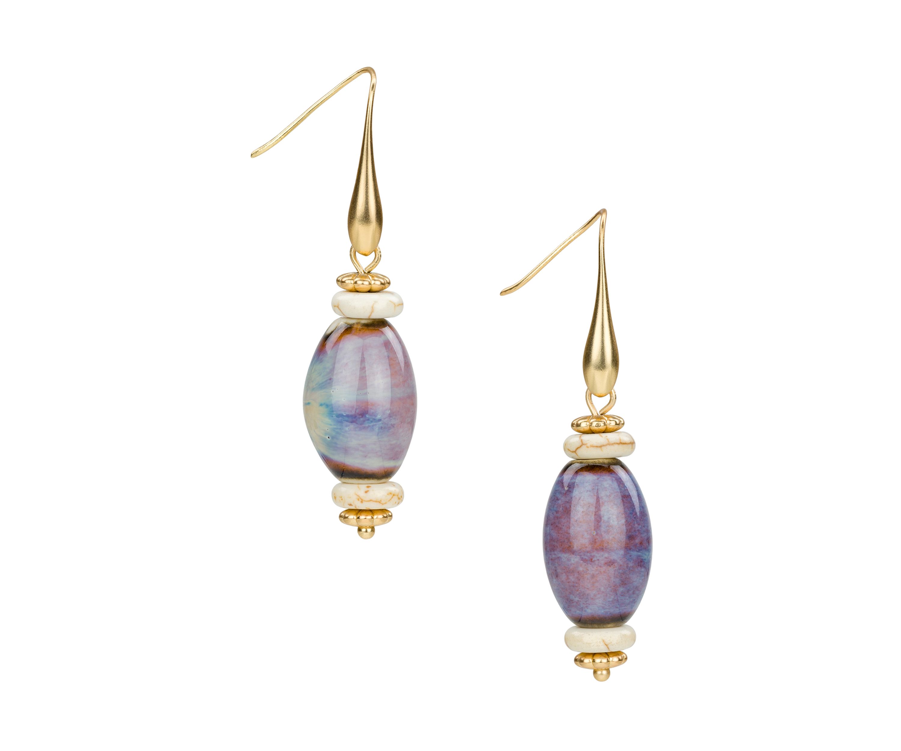 Teal Bead Drop Earrings
