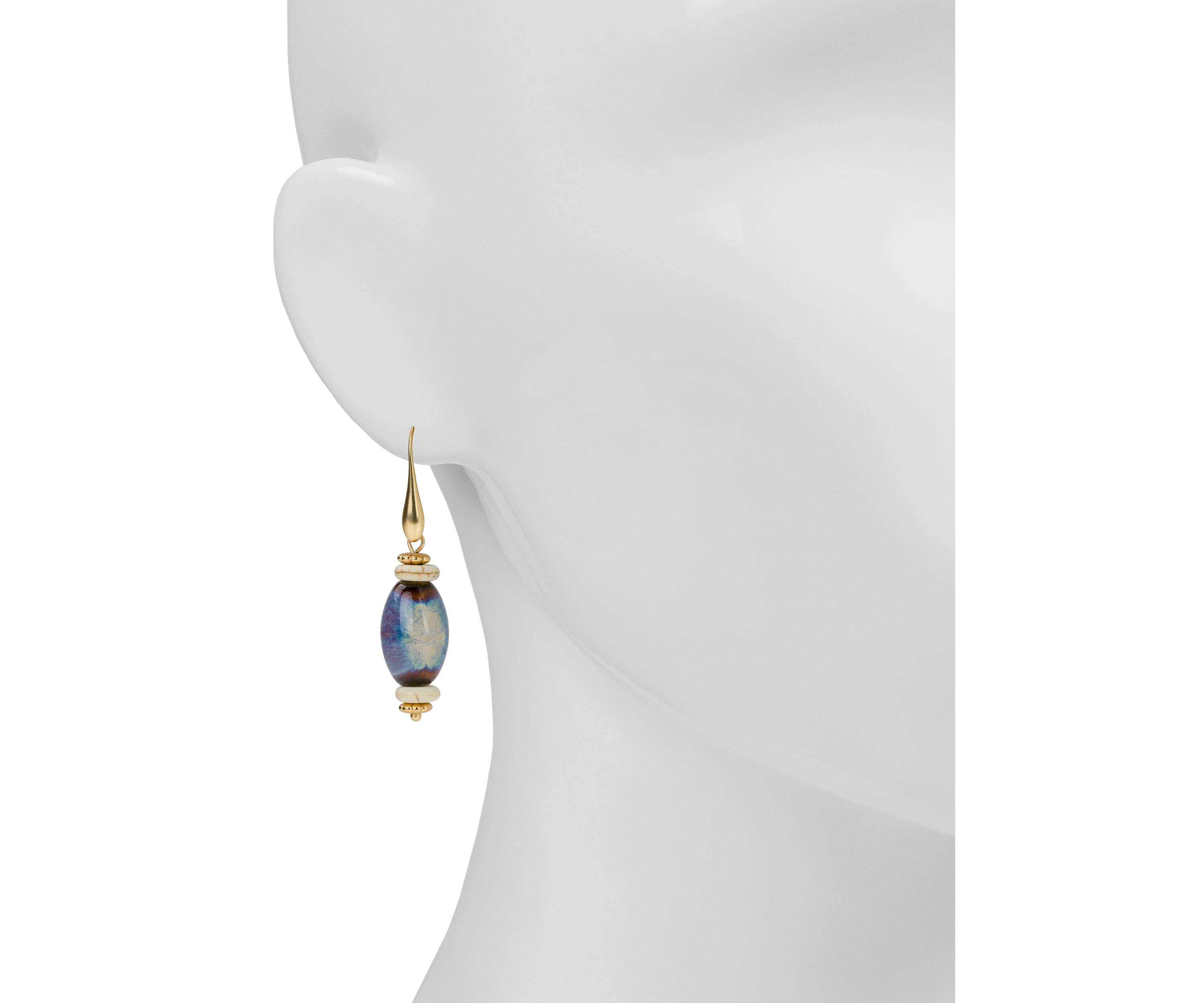 Teal Bead Drop Earrings