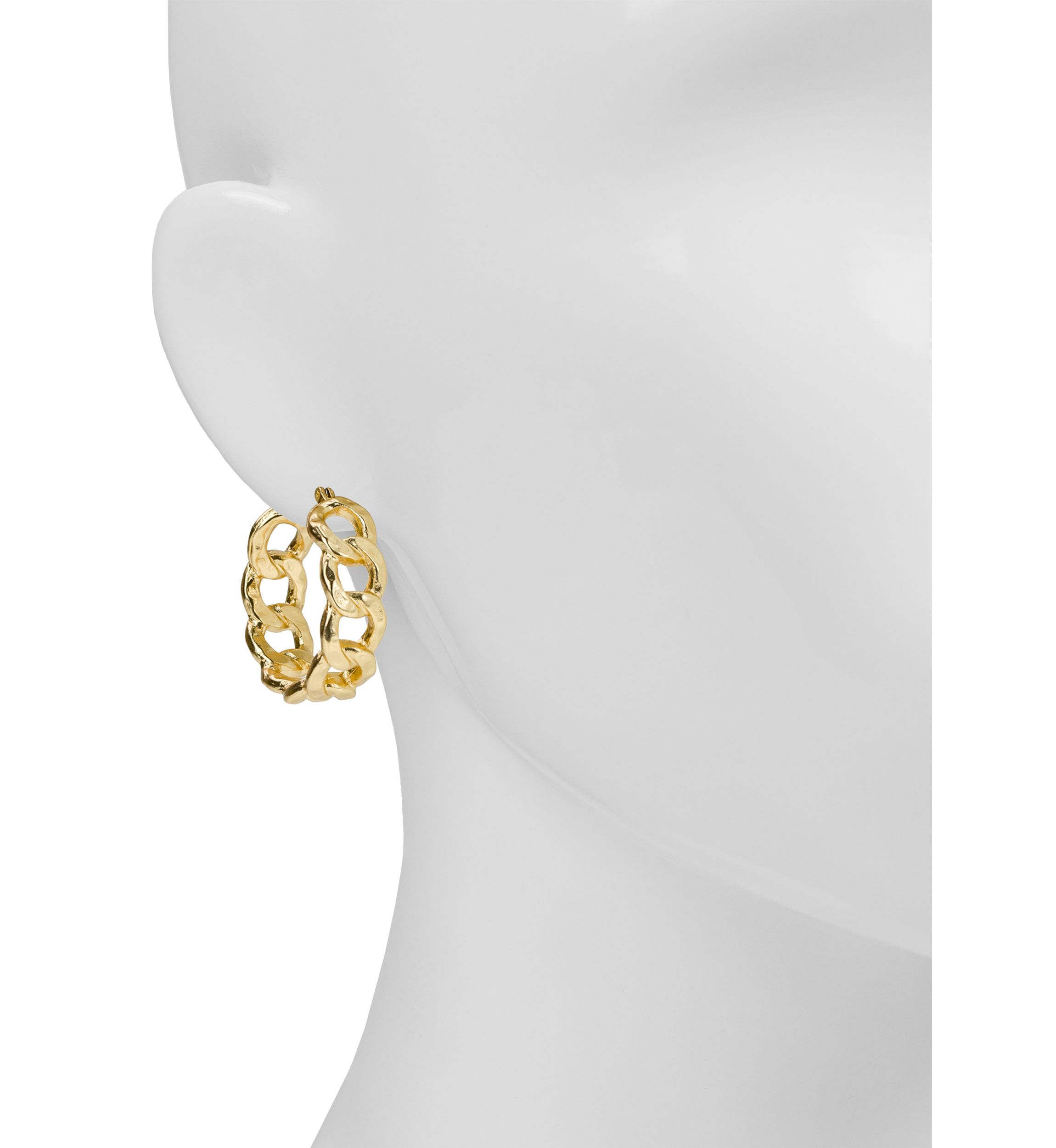 Hammered Link Hoop Earrings