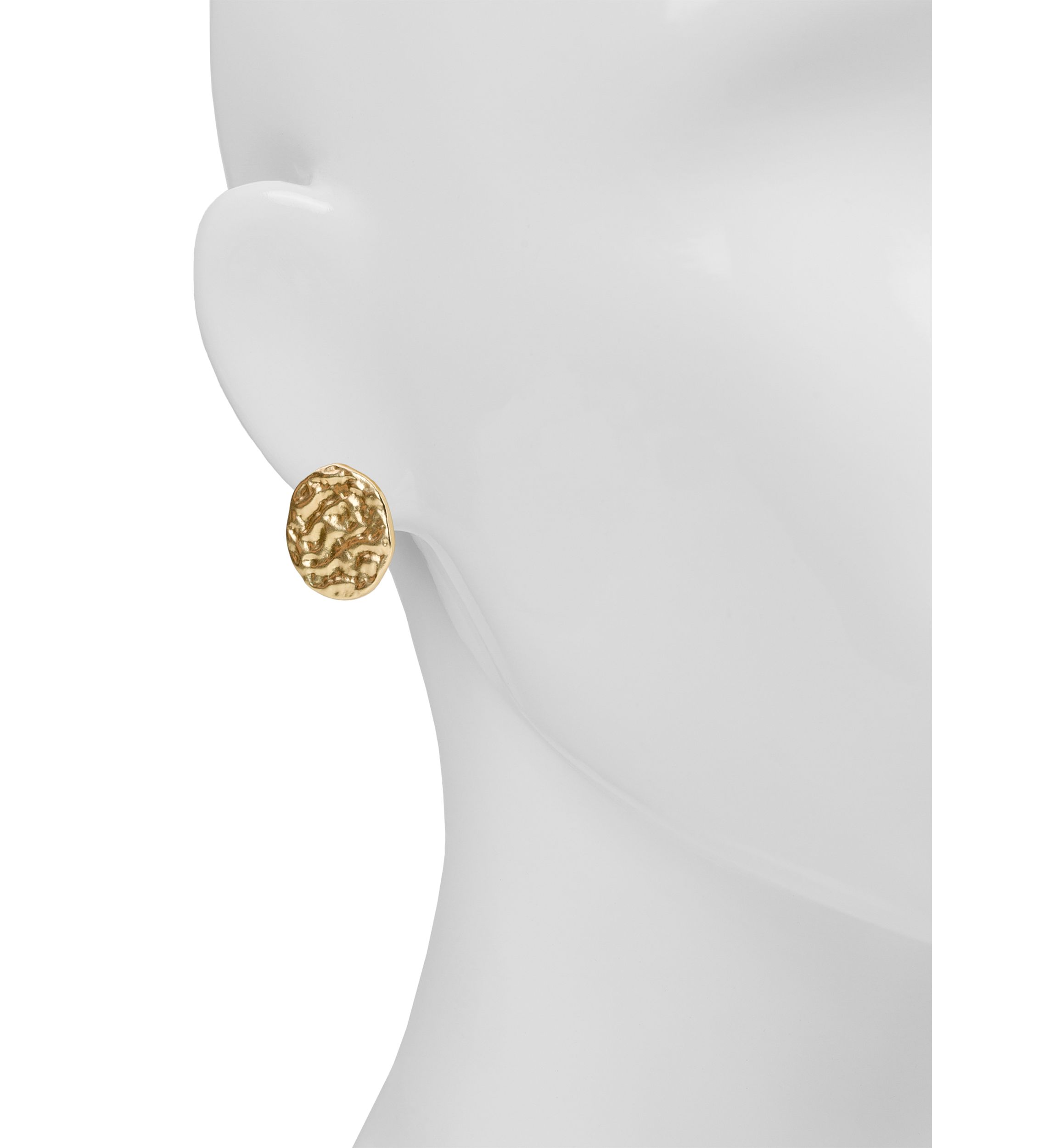 Round Button Stud Earrings