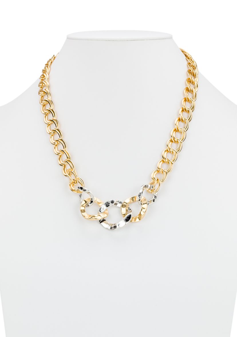 Hammered Link Necklace