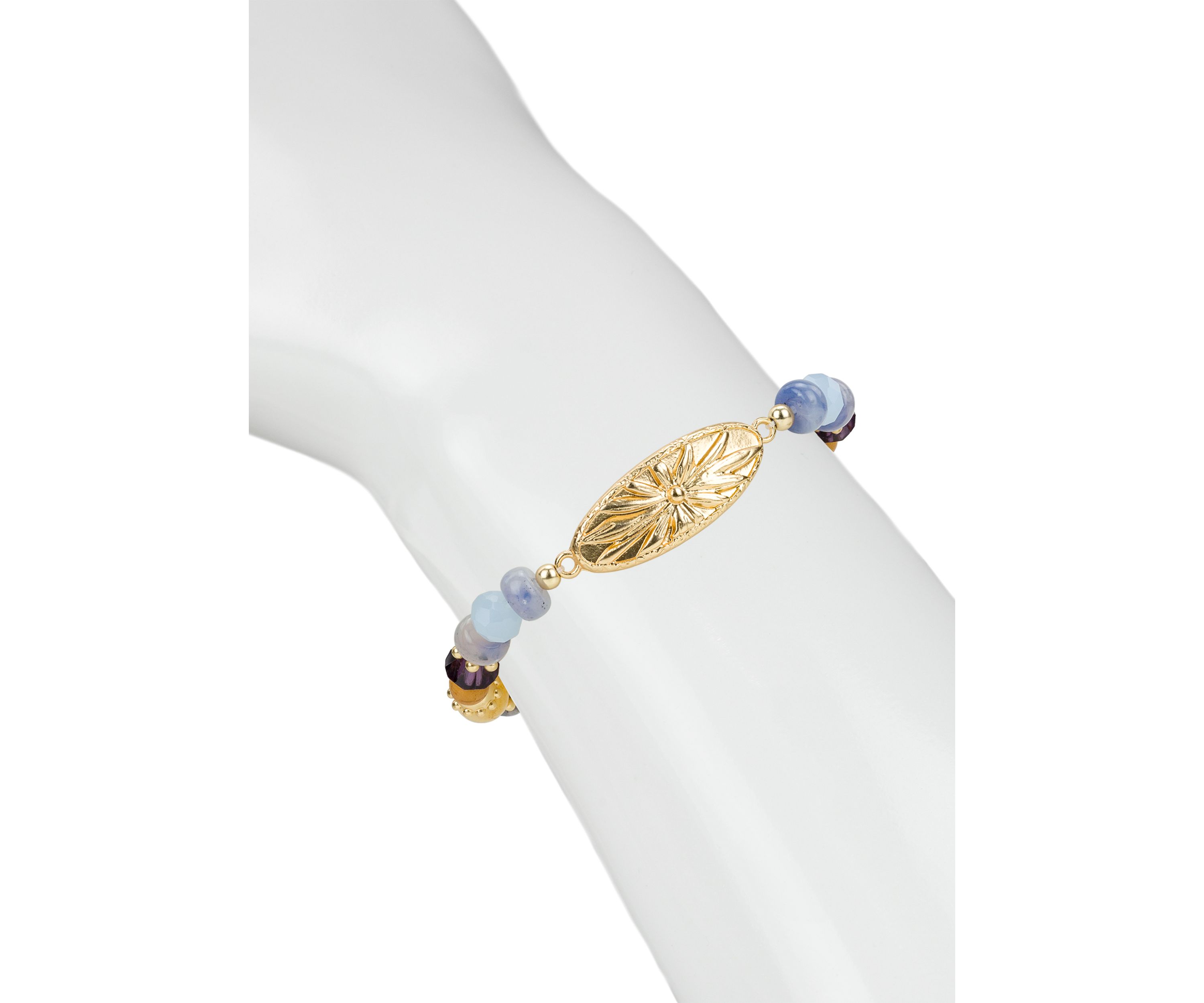 Oval Flower Stretch Bracelet
