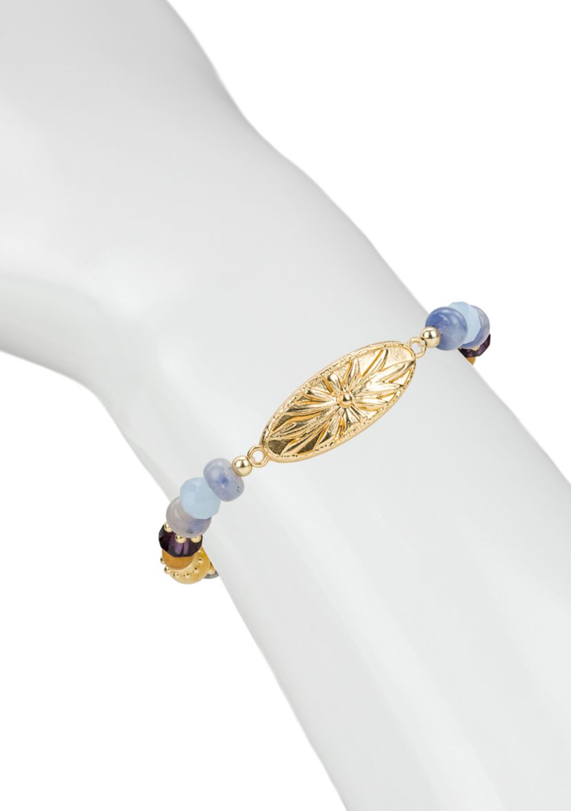 Oval Flower Stretch Bracelet