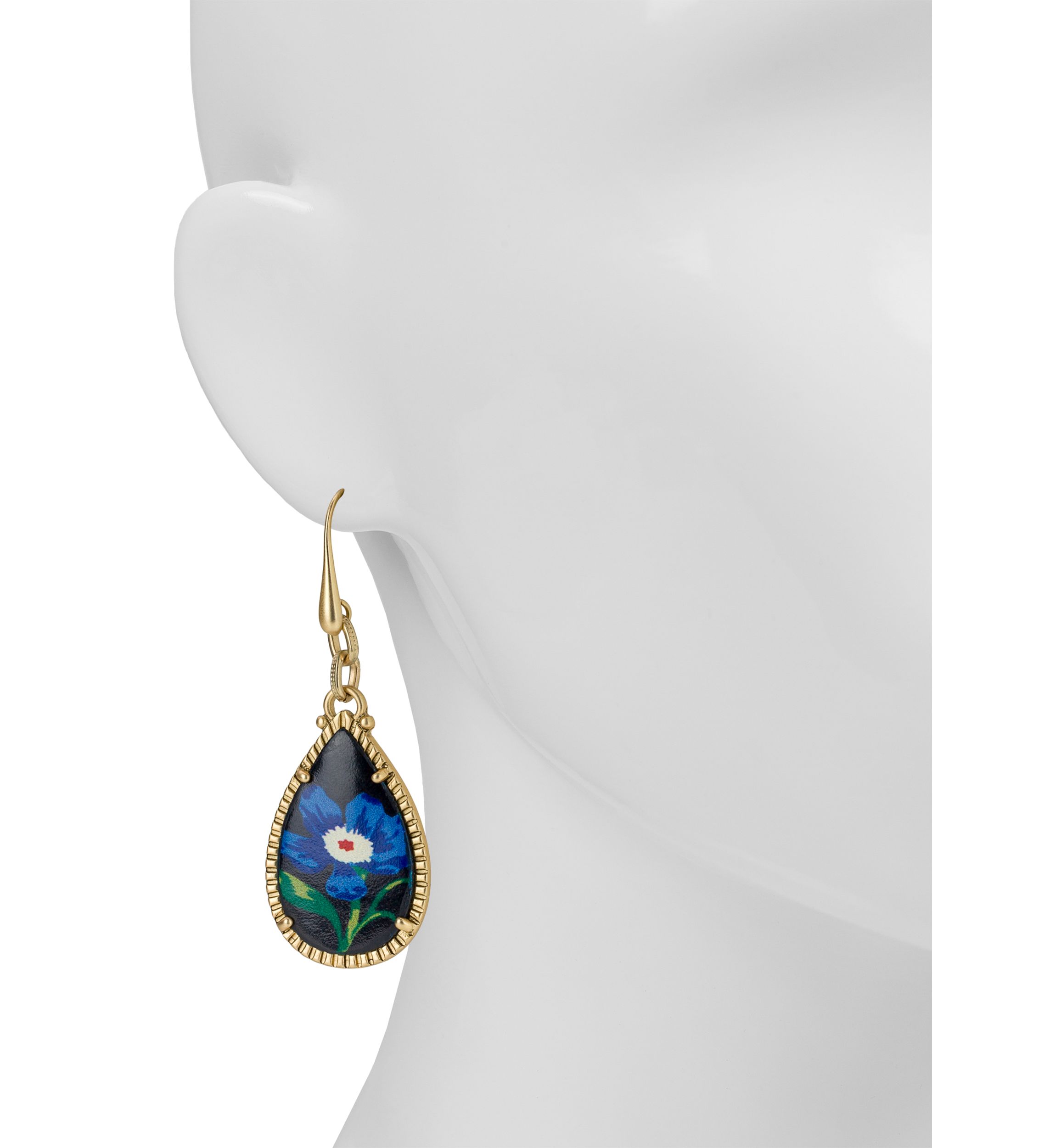 Antique Gold Teardrop Earrings
