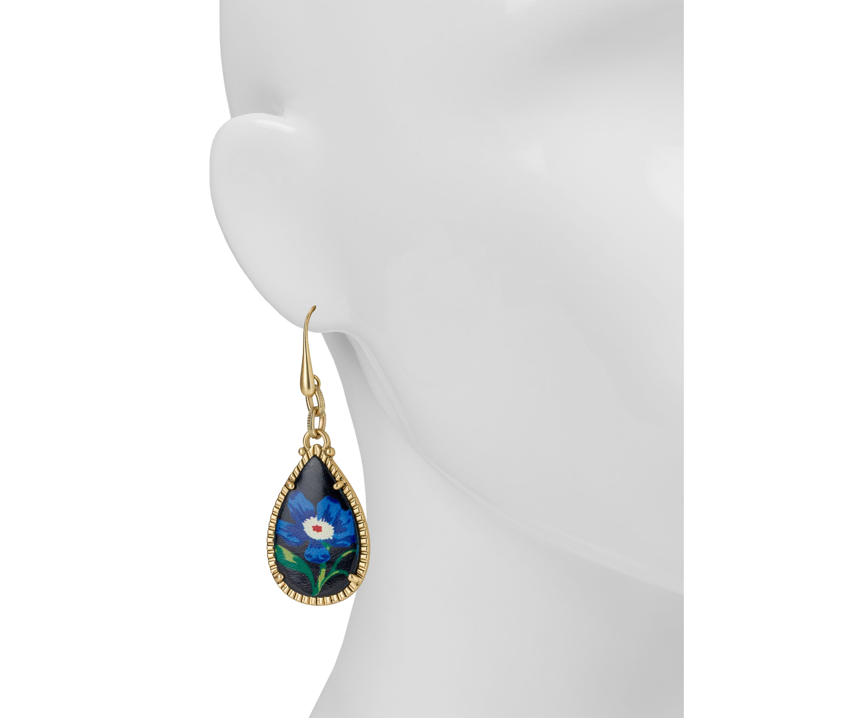 Antique Gold Teardrop Earrings