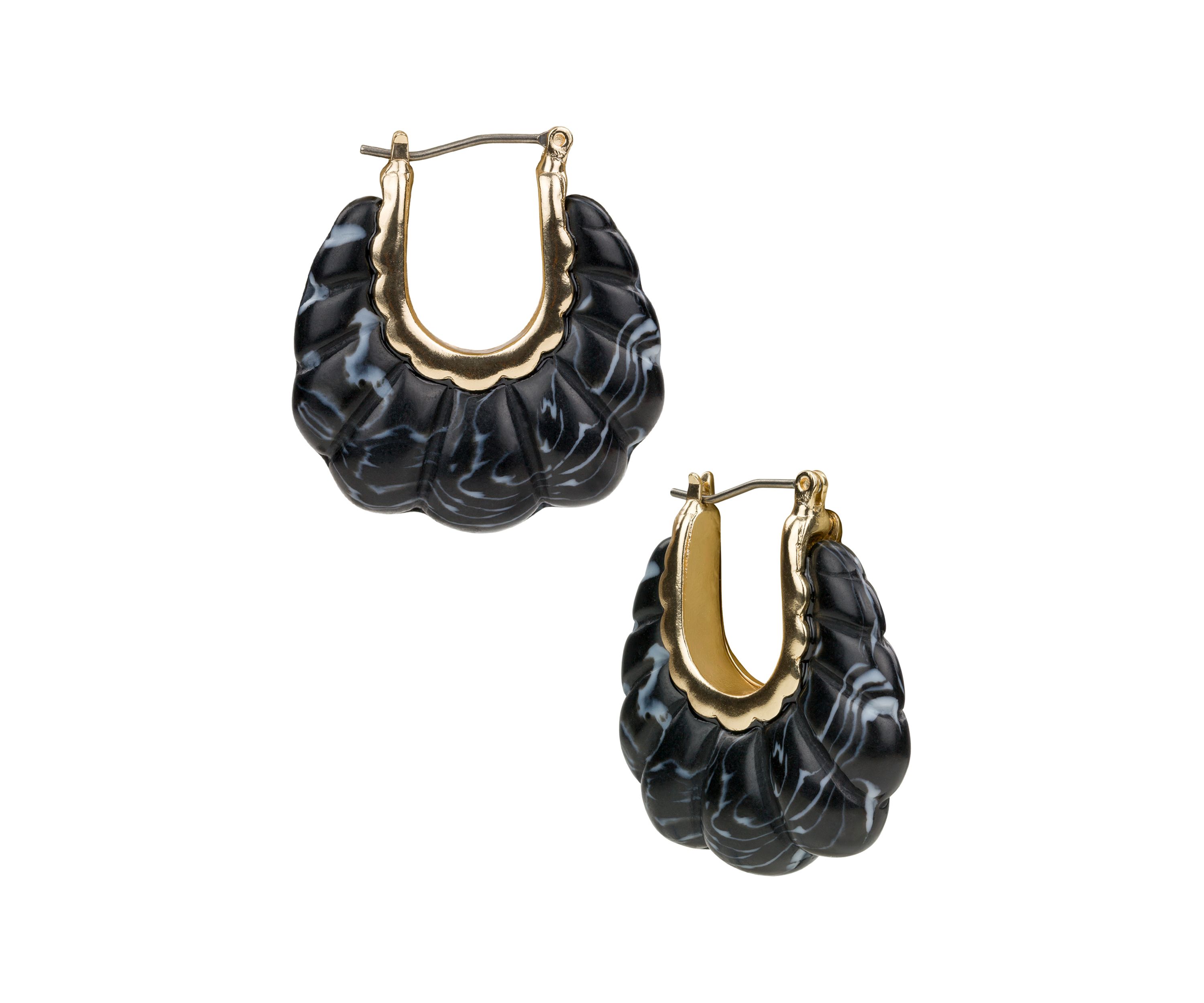 Scalloped Hoop Earrings