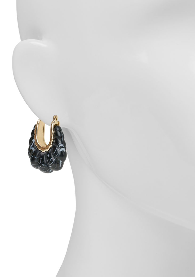 Scalloped Hoop Earrings