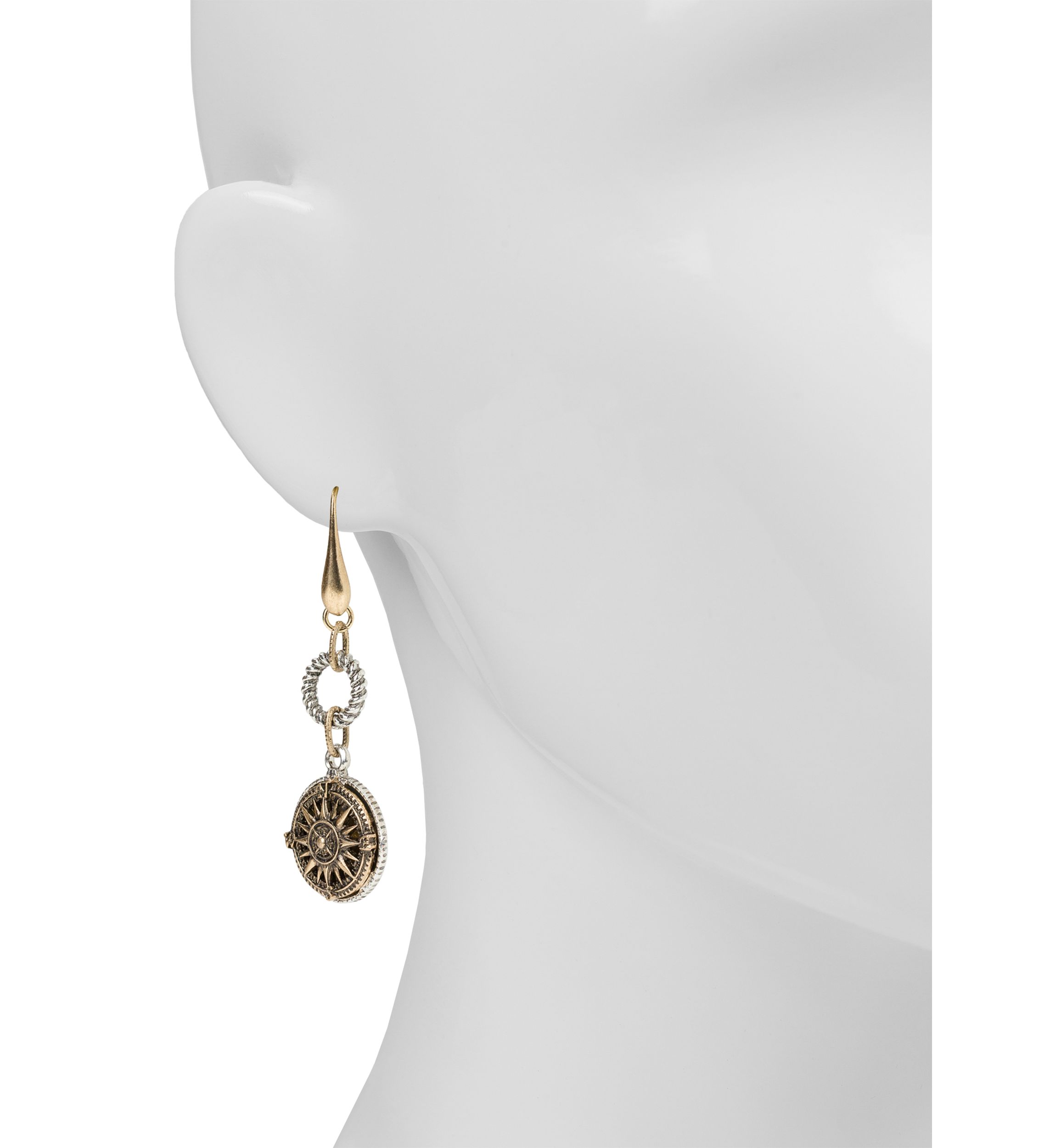 Rope Ring Compass Earrings