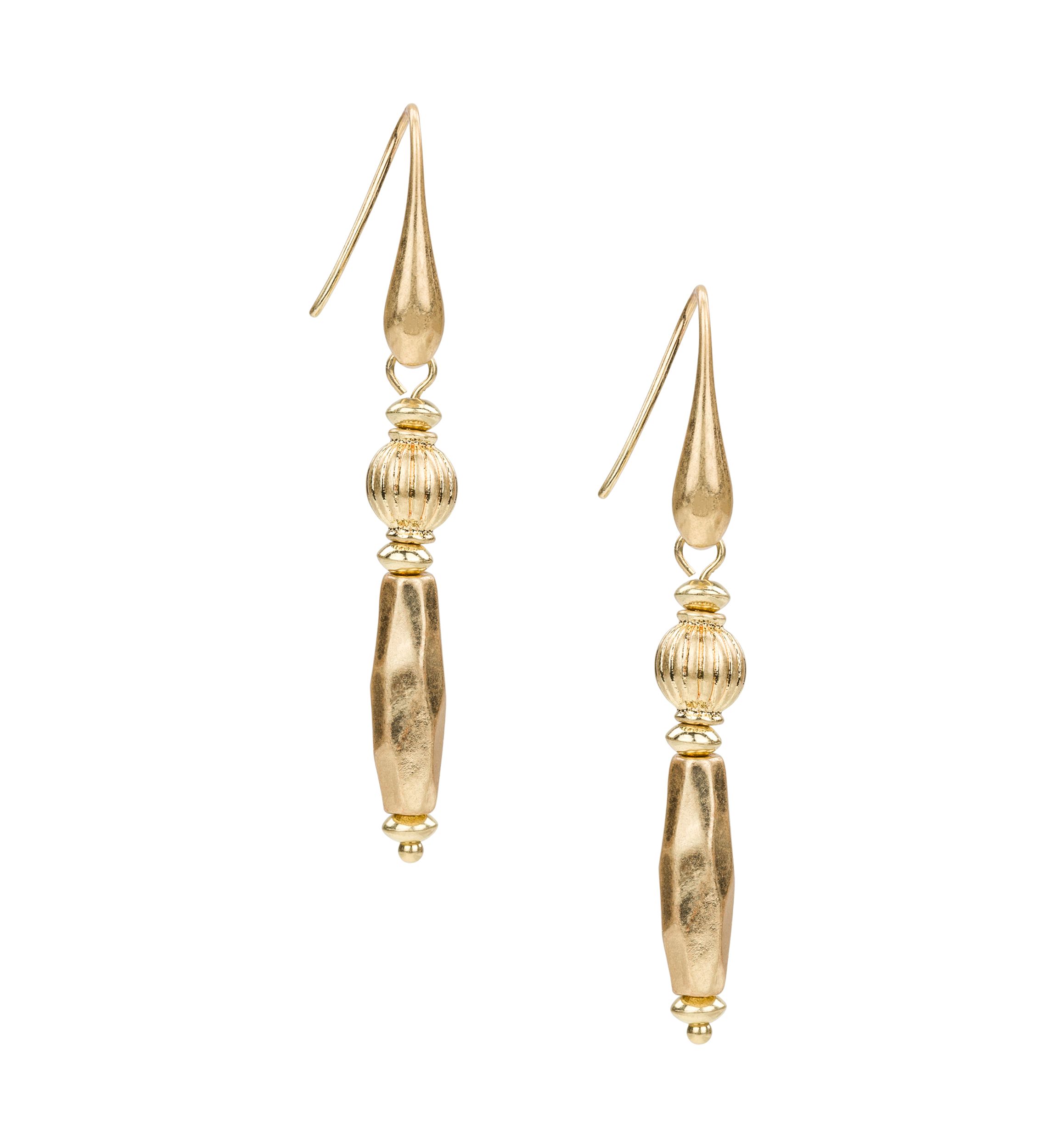 Double Beaded Drop Earrings