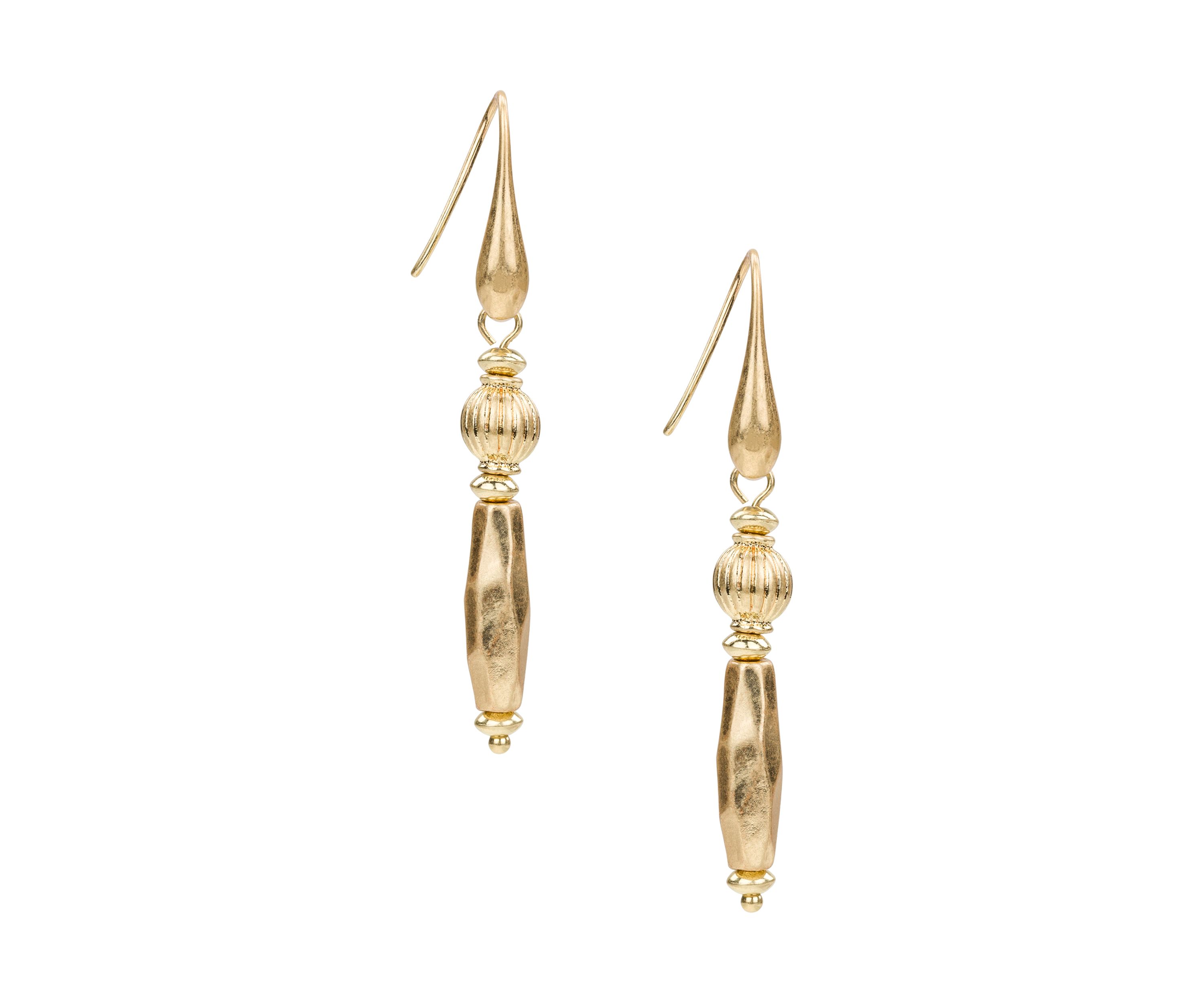 Double Beaded Drop Earrings
