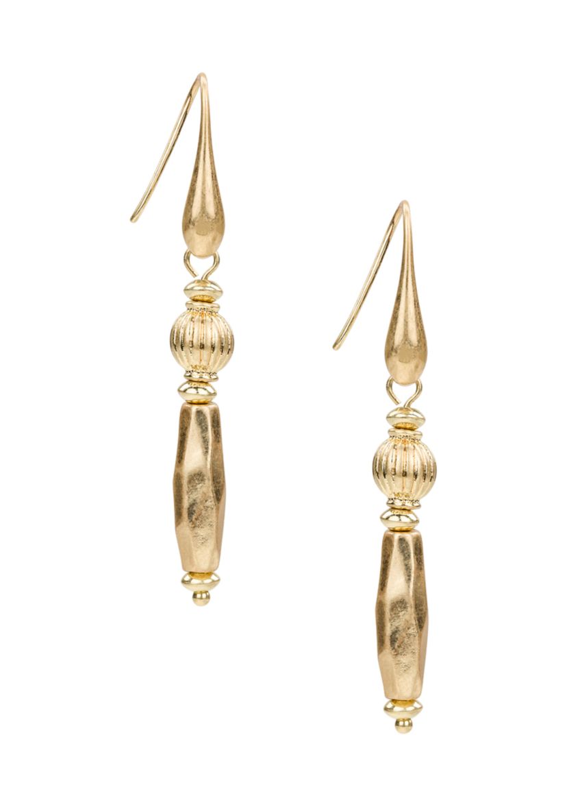 Double Beaded Drop Earrings