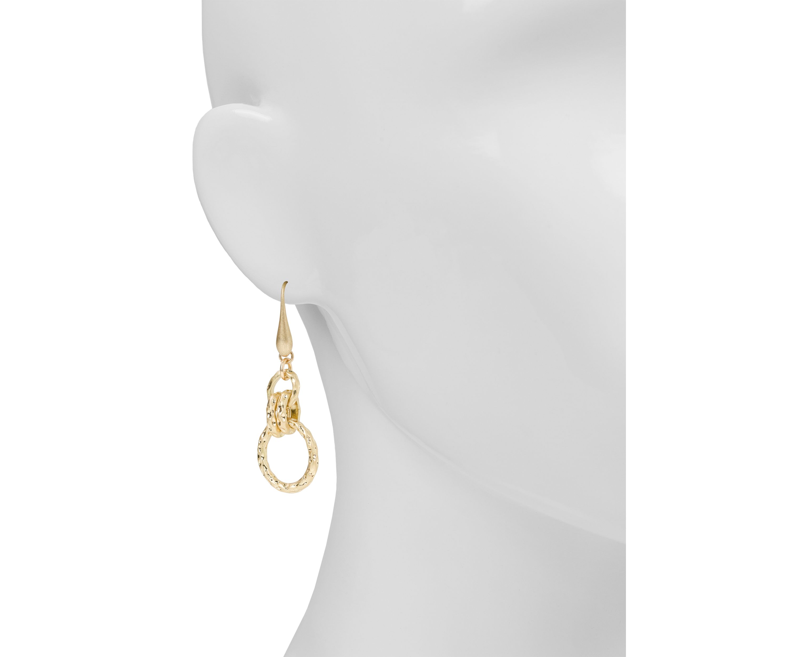 Double Ring Drop Earrings