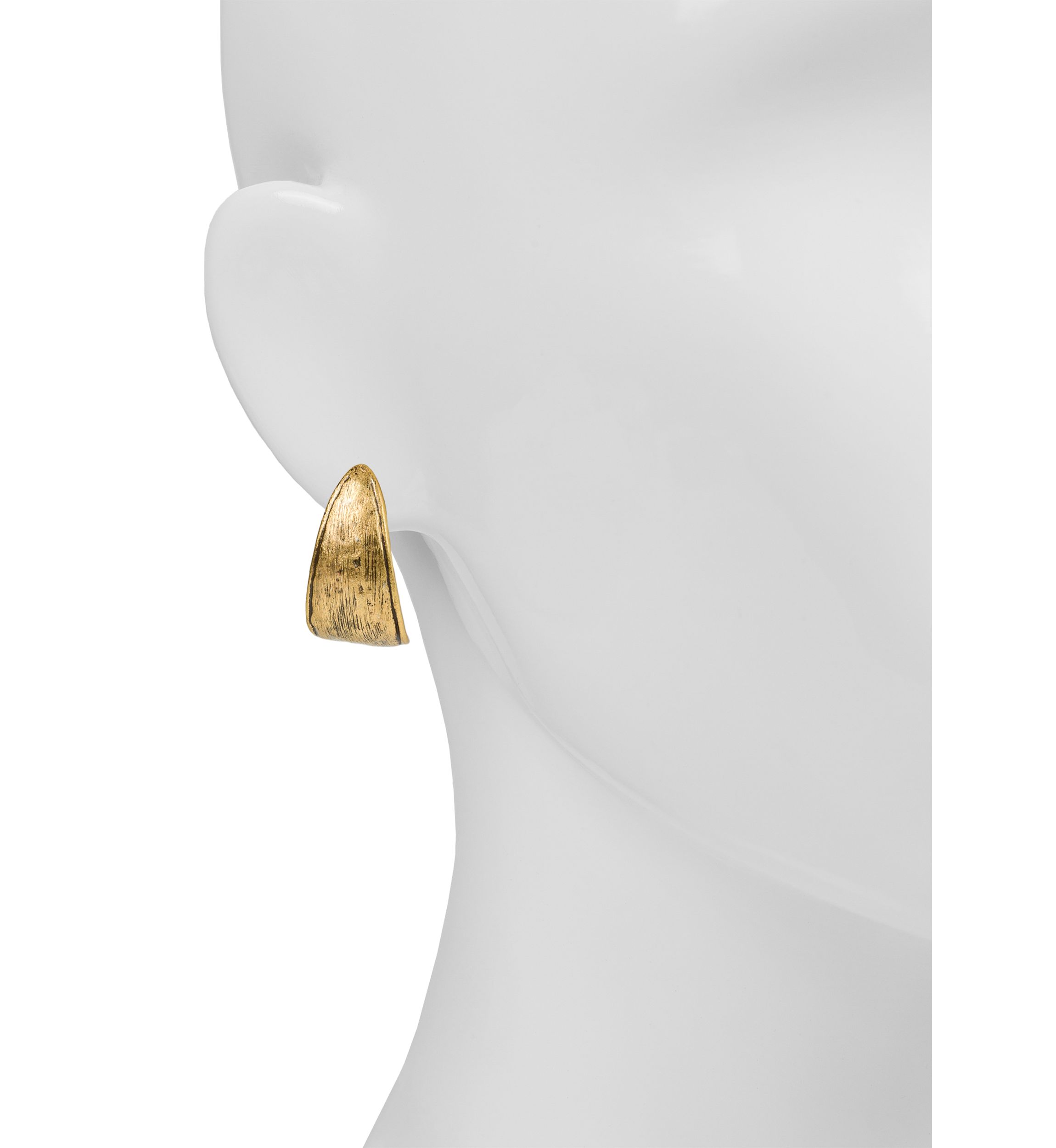 J Hoop Hammered Earrings