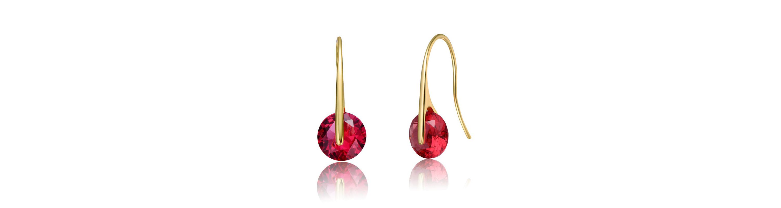 Lab Created Stylish Modernised Solitaire Drop Earrings