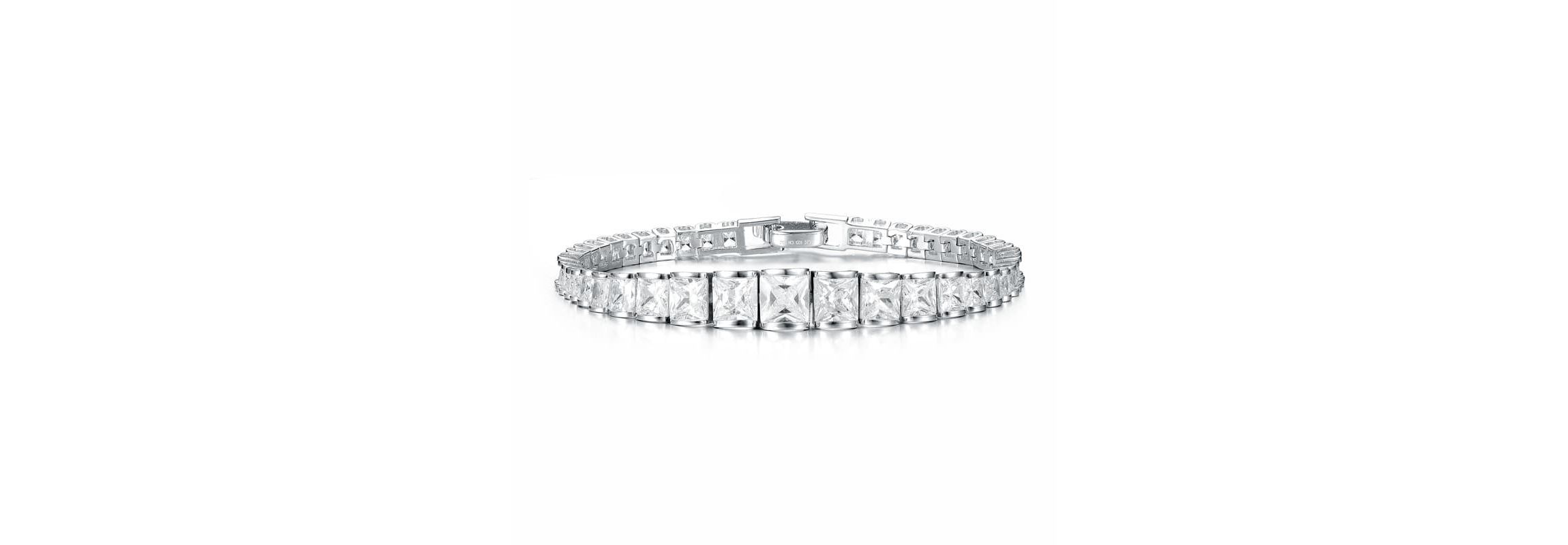 Lab Created Sterling Silver with Shimmering Clear Cubic Zirconia Tennis Bracelet