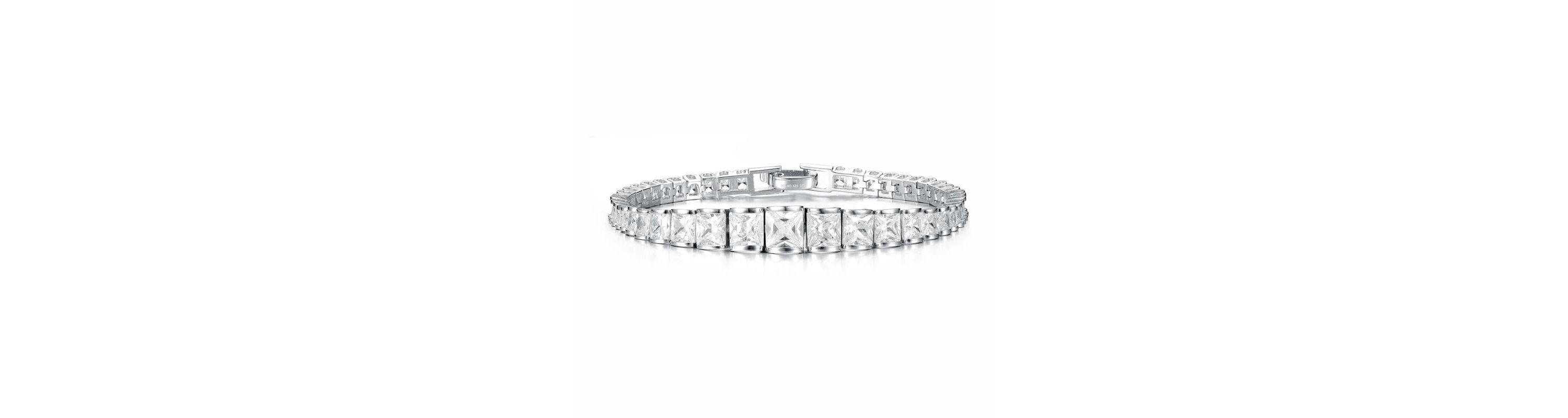 Lab Created Sterling Silver with Shimmering Clear Cubic Zirconia Tennis Bracelet