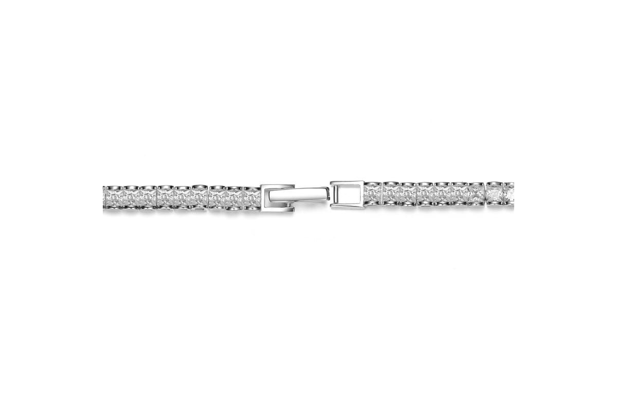 Lab Created Sterling Silver with Shimmering Clear Cubic Zirconia Tennis Bracelet