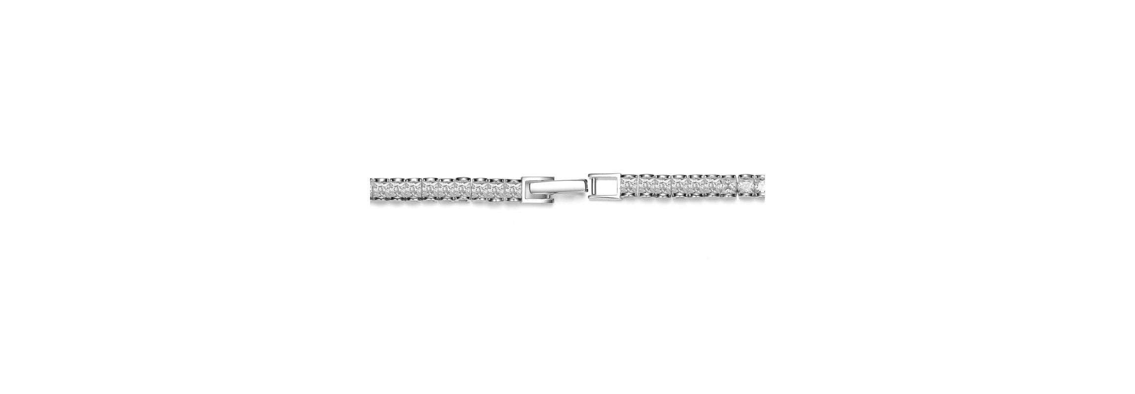 Lab Created Sterling Silver with Shimmering Clear Cubic Zirconia Tennis Bracelet