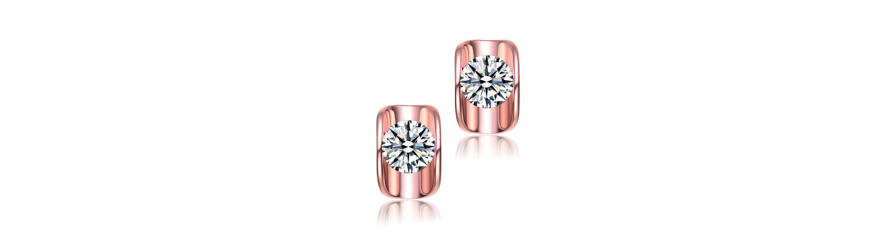 Lab Created Sterling Silver with Clear Cubic Zirconia Shield Stud Earrings