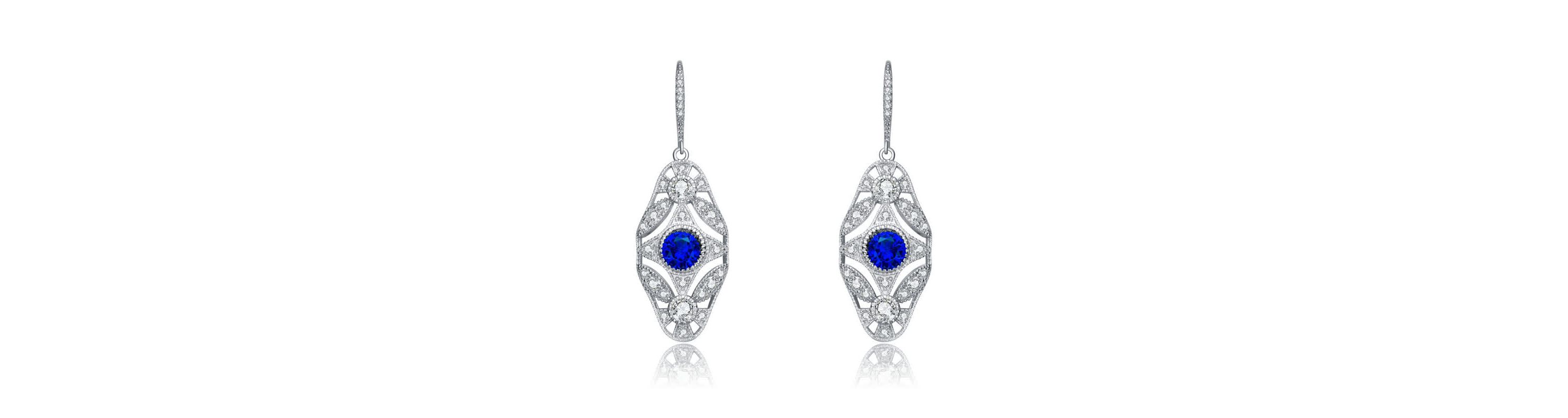 Lab Created Sterling Silver White Gold Plated Round Cubic Zirconia Wreath Leverback Drop Earrings