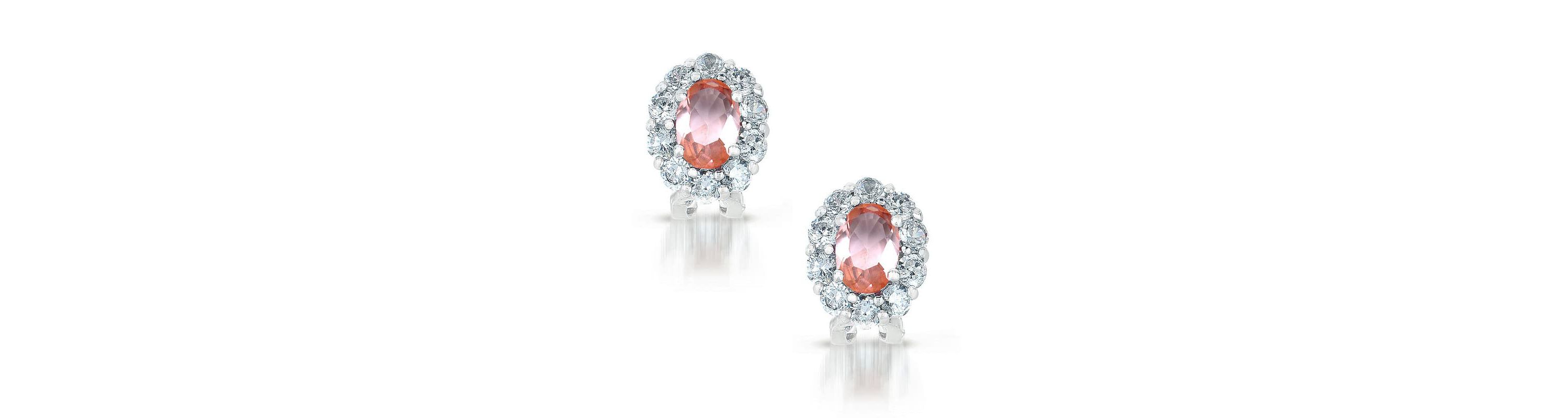 Lab Created Sterling Silver White Gold Plated with Colored Cubic Zirconia Celebrity-inspired Stud Earrings