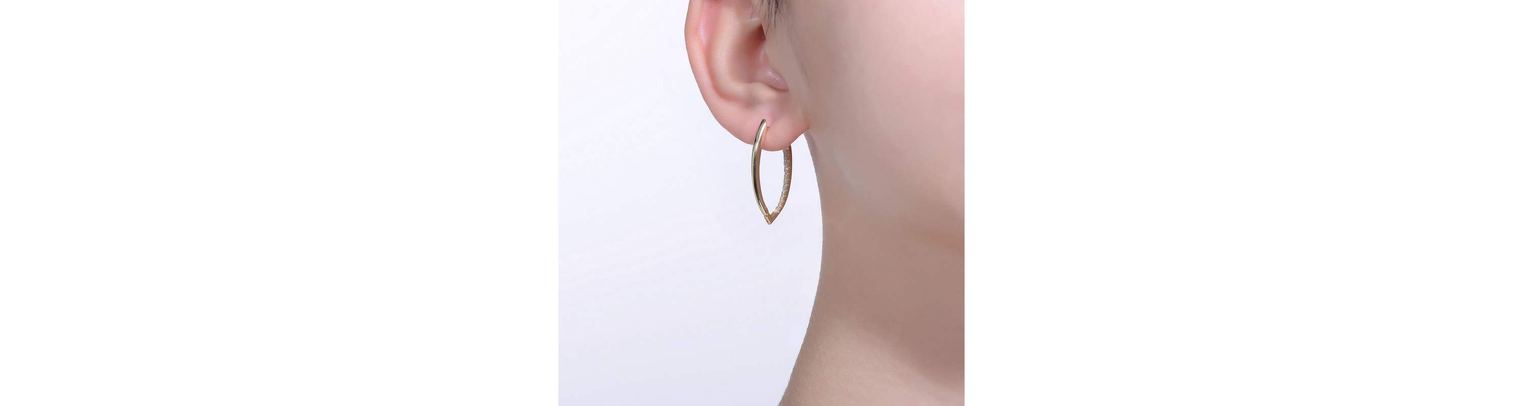 Lab Created Sterling Silver with Colored Cubic Zirconia U-Hoop Earrings