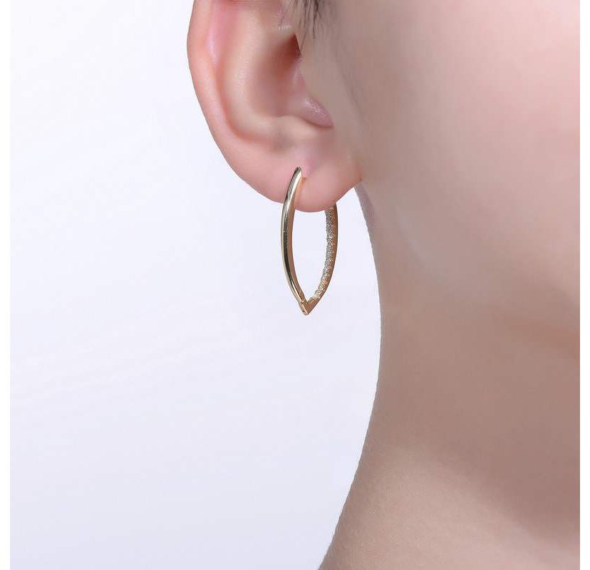 Lab Created Sterling Silver with Colored Cubic Zirconia U-Hoop Earrings
