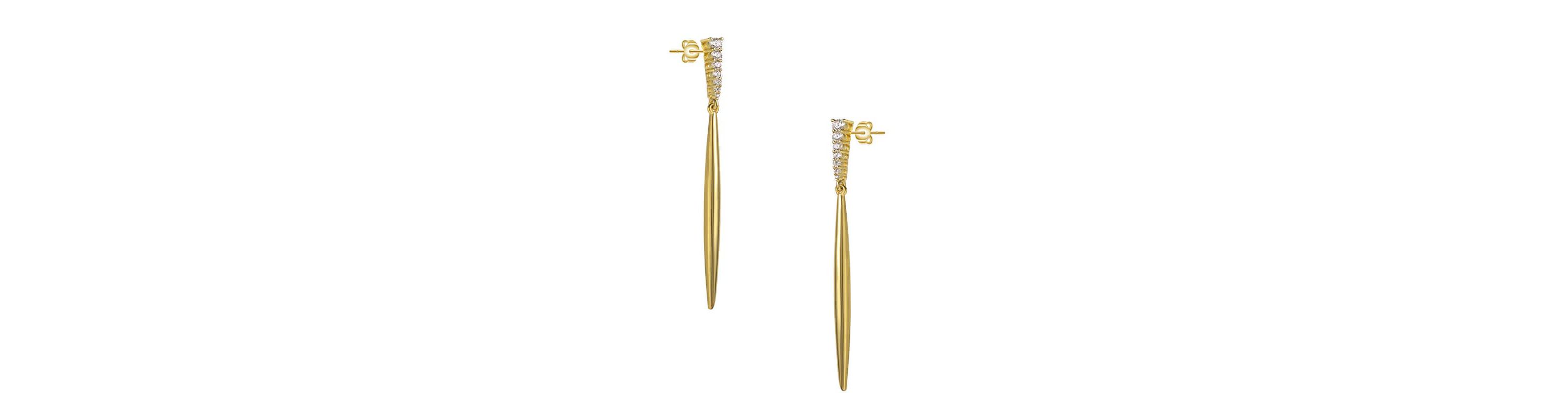 Lab Created Sterling Silver with Colored Cubic Zirconia Icicle Spike Dangle Earrings