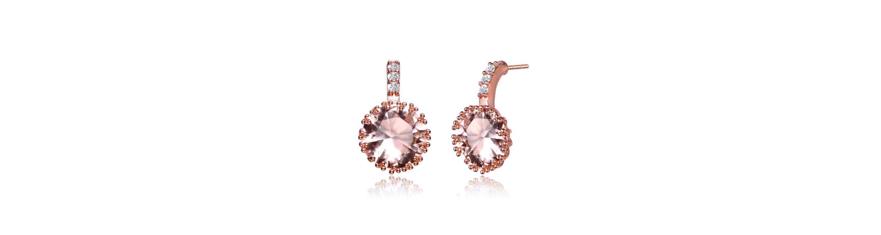 Lab Created Sterling Silver with Clear Cubic Zirconia Solitaire Triple Prong Drop Earrings