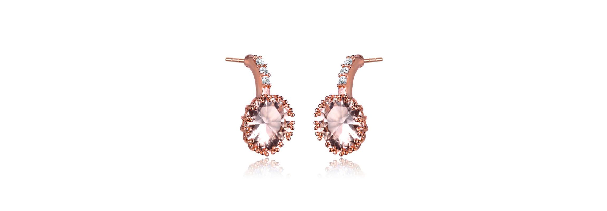 Lab Created Sterling Silver with Clear Cubic Zirconia Solitaire Triple Prong Drop Earrings
