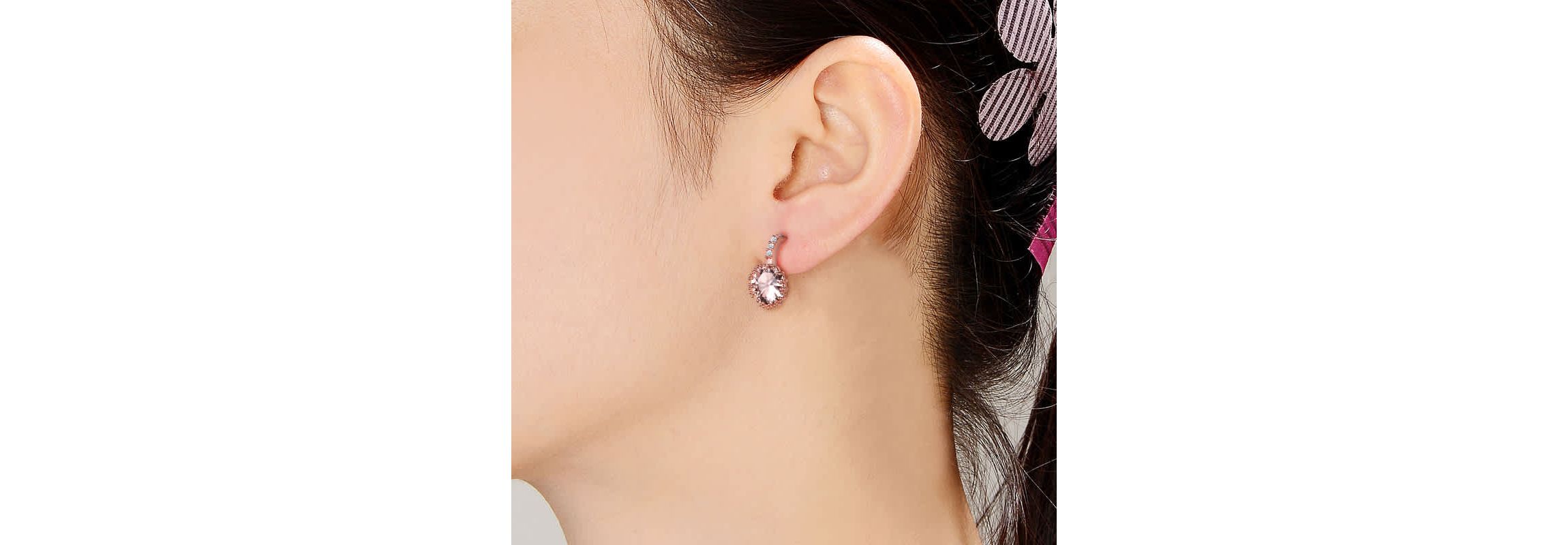 Lab Created Sterling Silver with Clear Cubic Zirconia Solitaire Triple Prong Drop Earrings