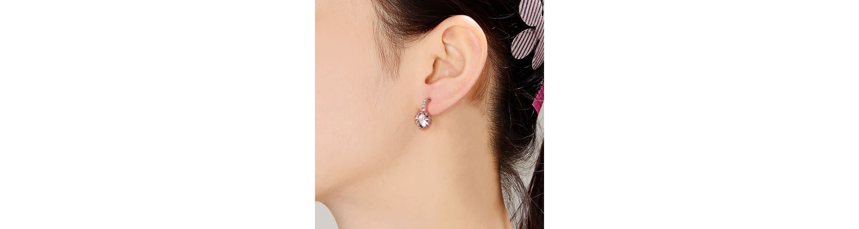 Lab Created Sterling Silver with Clear Cubic Zirconia Solitaire Triple Prong Drop Earrings