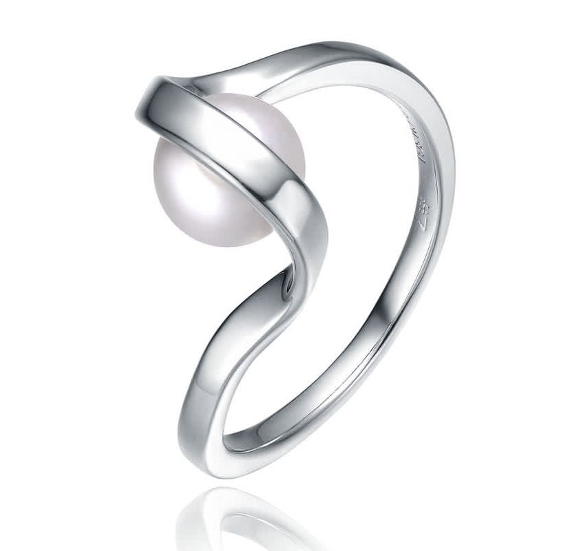 Lab Created Sterling Silver with White Cubic Zirconia Double Weave Wavey Ring