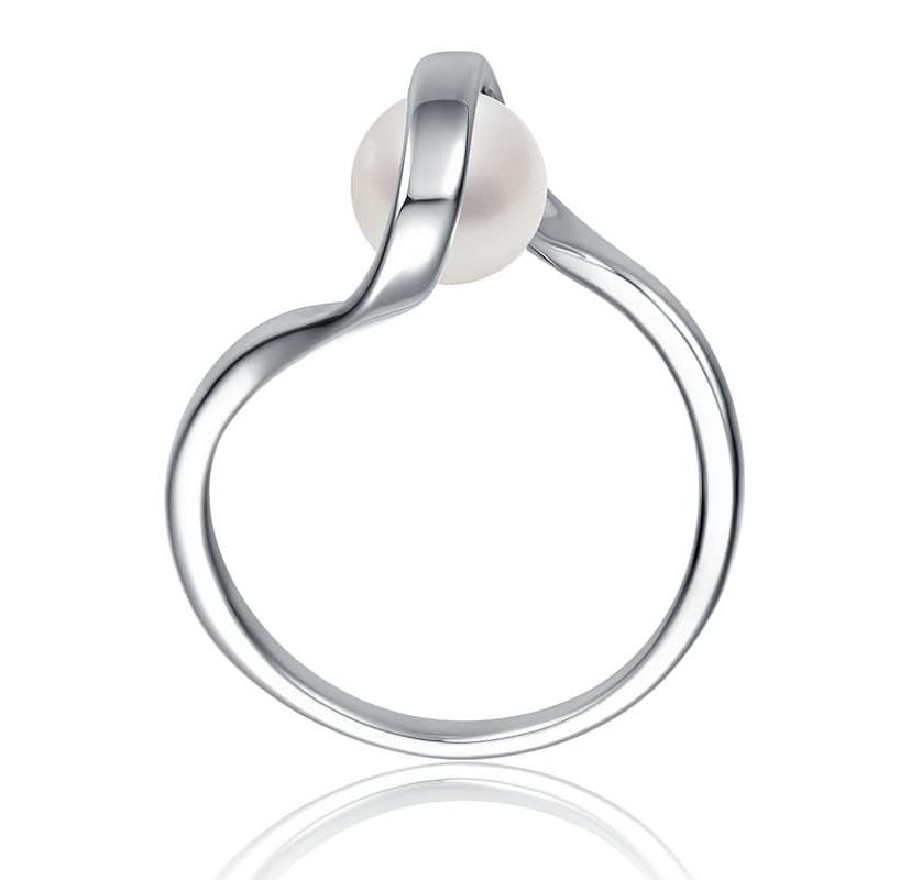 Lab Created Sterling Silver with White Cubic Zirconia Double Weave Wavey Ring