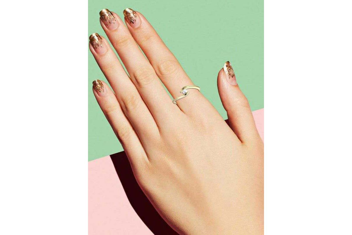 Lab Created Sterling Silver with White Cubic Zirconia Double Weave Wavey Ring
