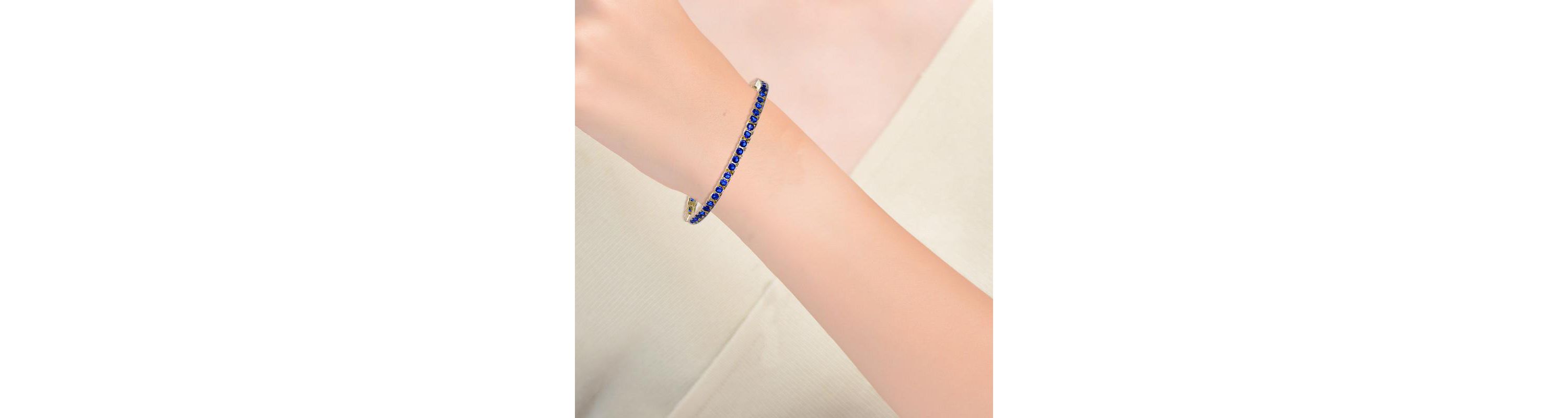 Lab Created Classic 3mm Colored Cubic Zirconia Tennis Bracelet