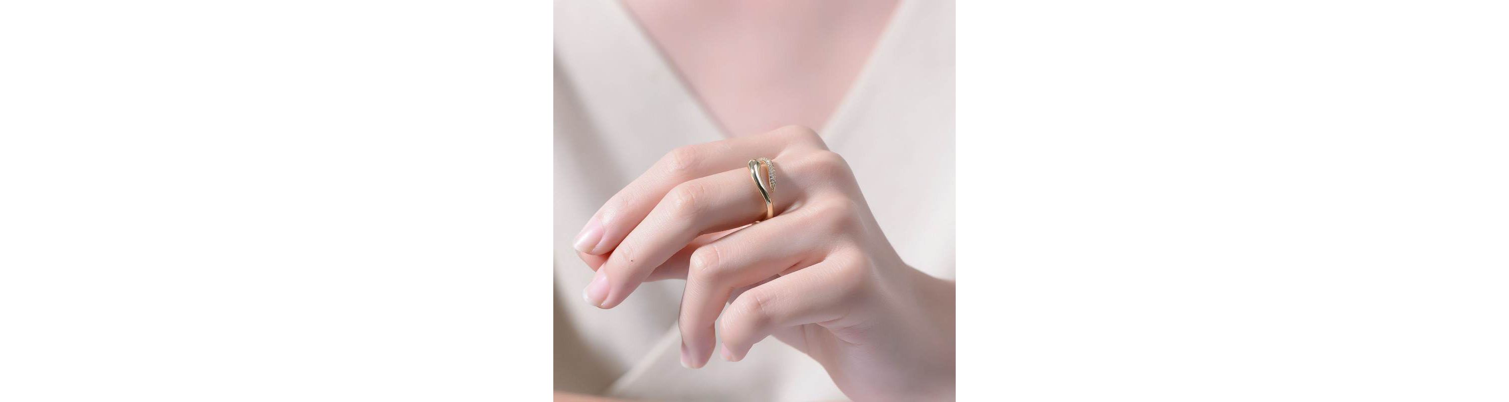 Lab Created 14K Gold Plated with Clear Cubic Zirconia Snake Bypass Ring