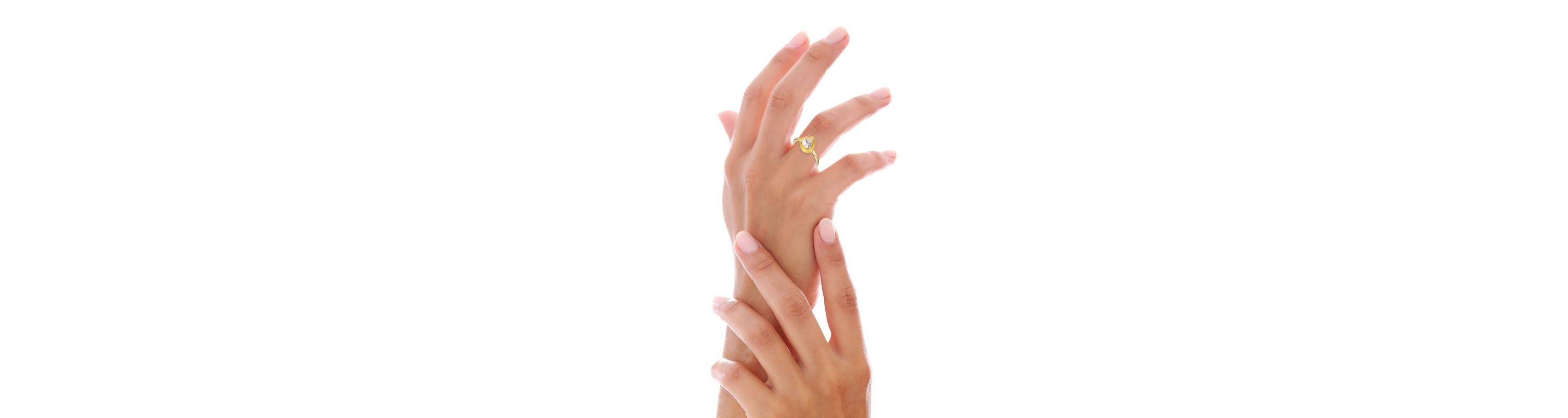 Lab Created 14K Gold Plated with Clear Pear Cubic Zirconia Yellow Enamel Promise Stacking Ring