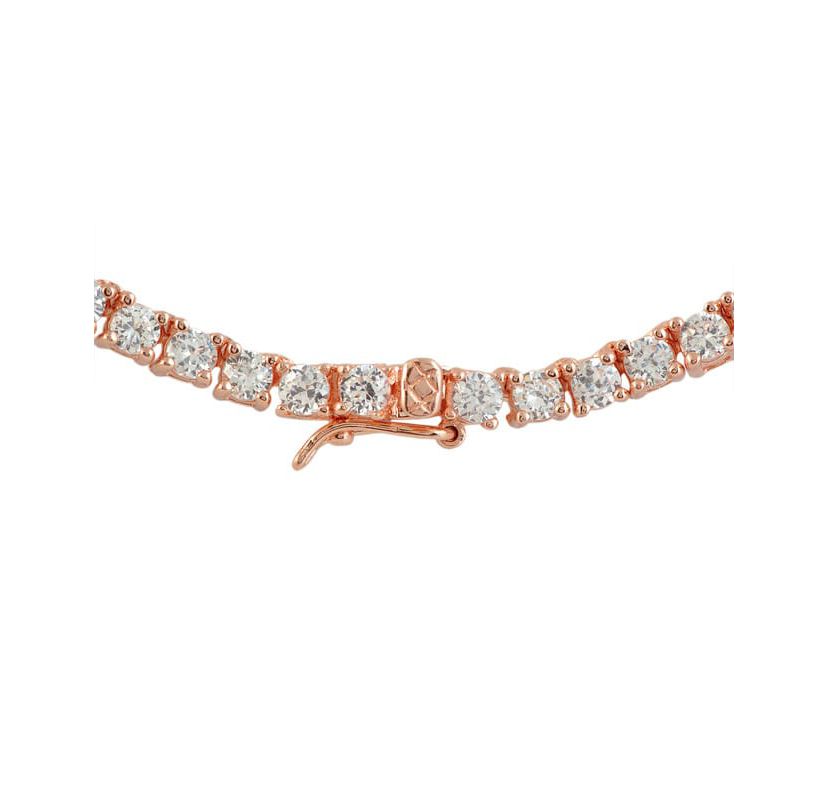 Lab Created Sterling Silver with Colored Cubic Zirconia 3MM Tennis Necklace
