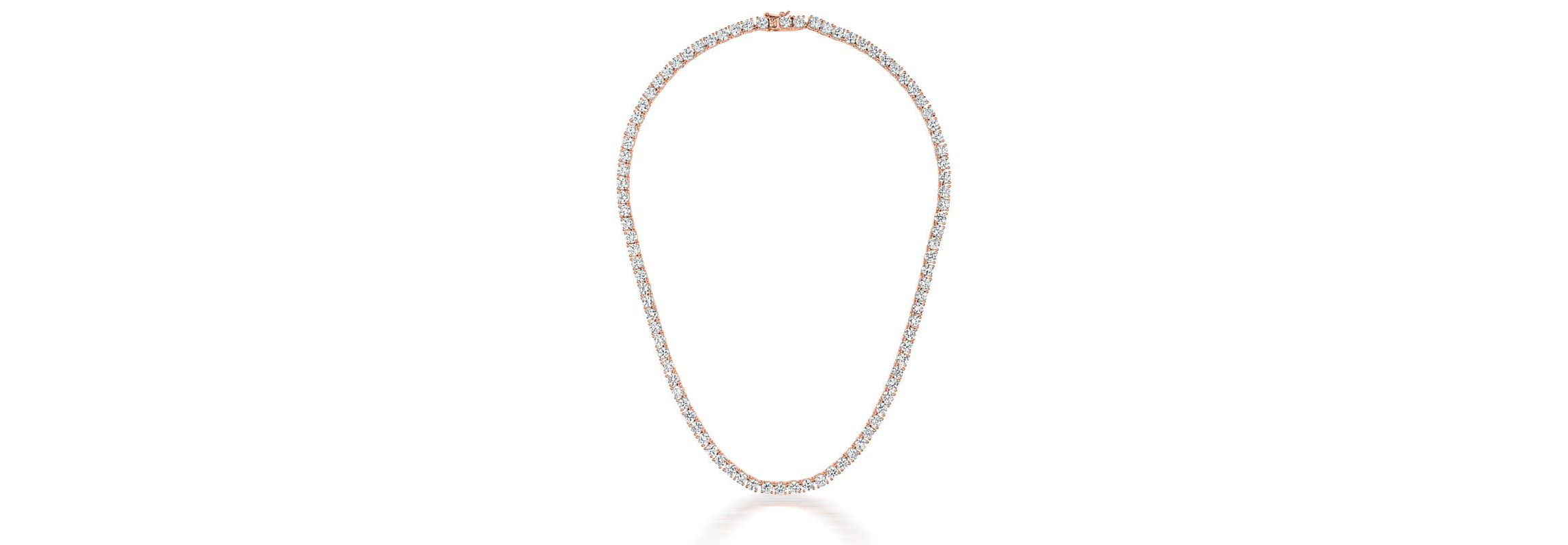 Lab Created Sterling Silver with Clear Cubic Zirconia 4MM Tennis Necklace