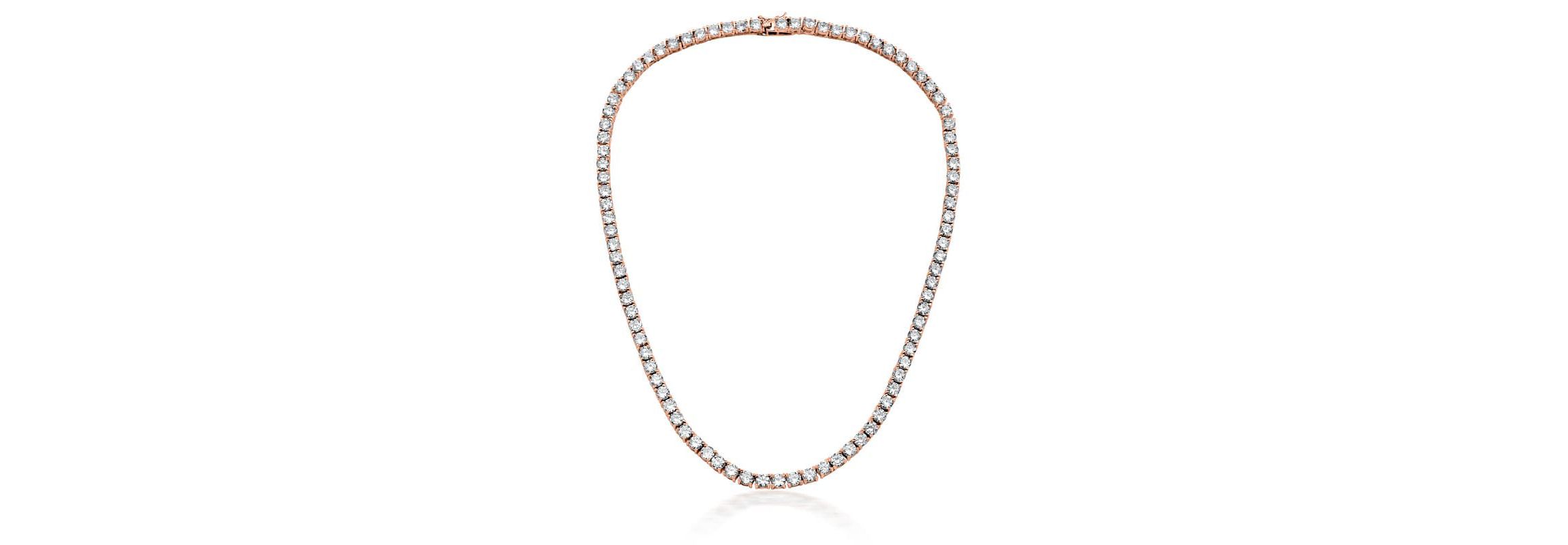 Lab Created Sterling Silver with Clear Cubic Zirconia 4MM Tennis Necklace