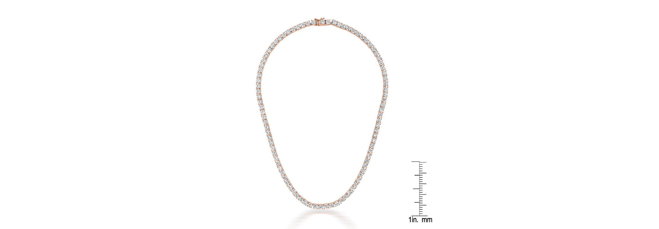 Lab Created Sterling Silver with Clear Cubic Zirconia 4MM Tennis Necklace