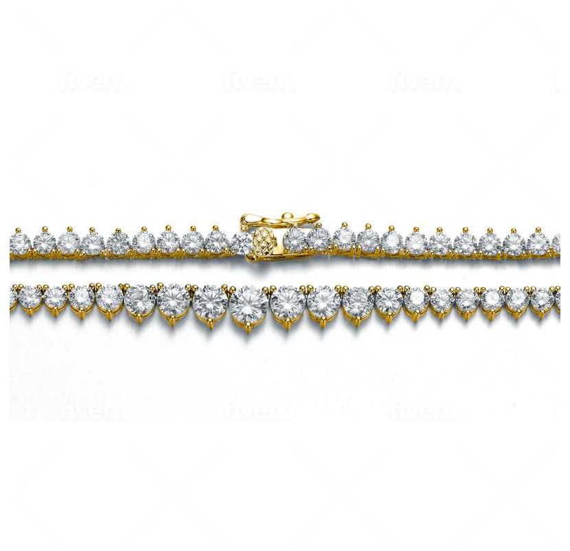 Lab Created Clear Cubic Zirconia Graduated Tennis Chain Necklace