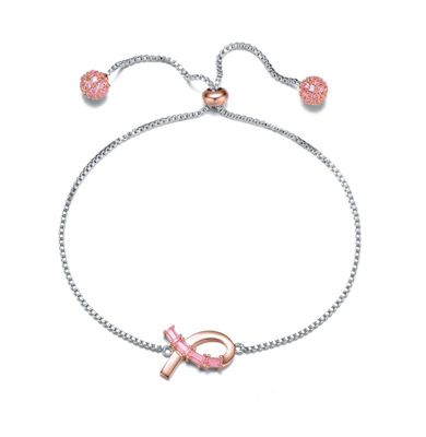 Rozzato Lab Created Chic Teens/Young Adults Two Tone Infinity Love Adjustable Bracelet