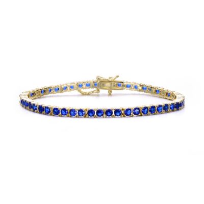 Rozzato Lab Created Classic 3mm Colored Cubic Zirconia Tennis Bracelet