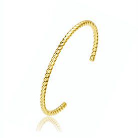 Rozzato Lab Created 14K Gold Plated Beaded Cuff Bracelet