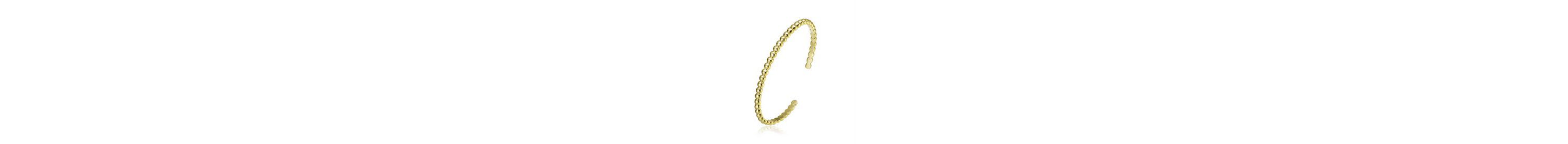 Lab Created 14K Gold Plated Cuff Bracelet