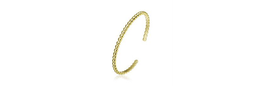 Lab Created 14K Gold Plated Cuff Bracelet