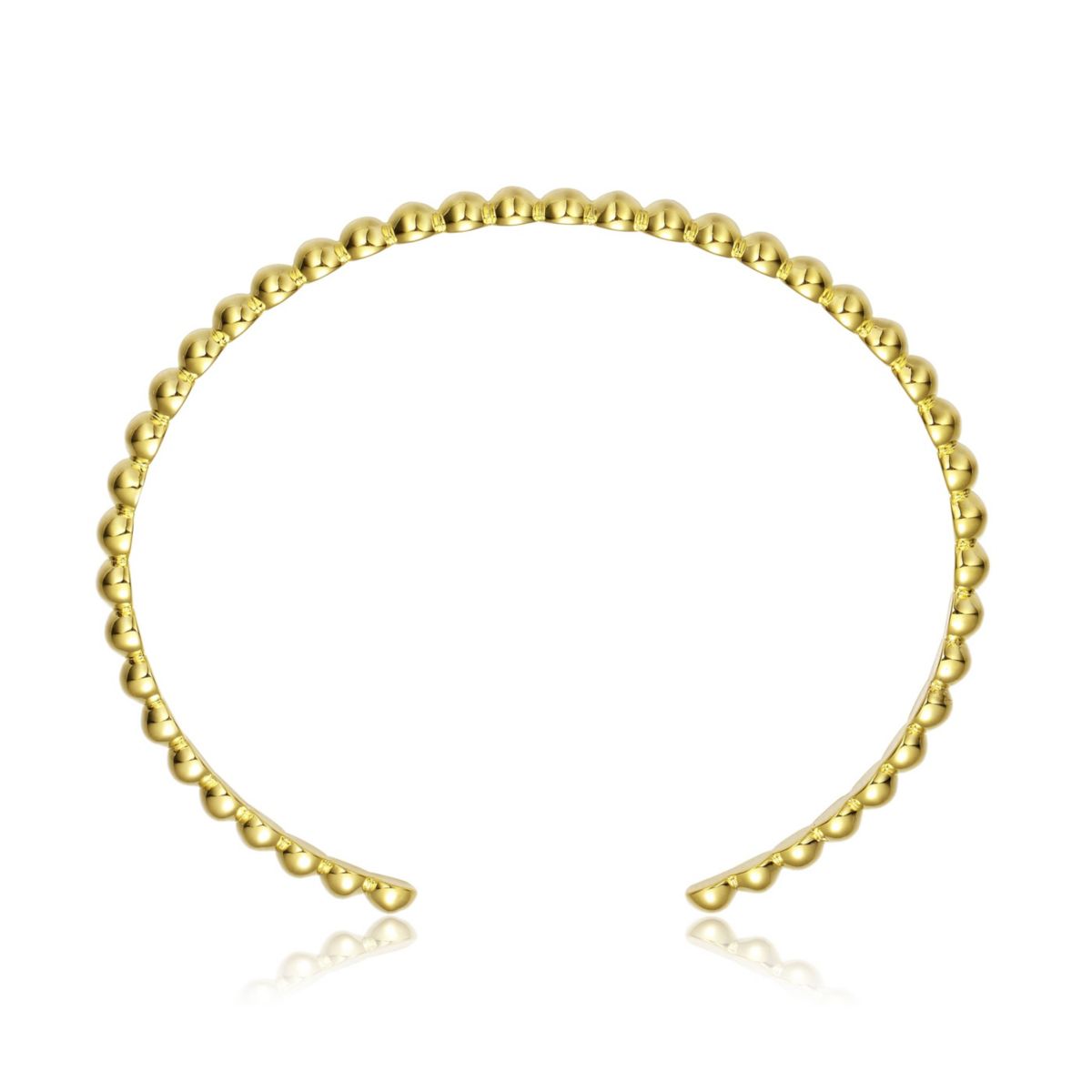 Lab Created 14K Gold Plated Cuff Bracelet