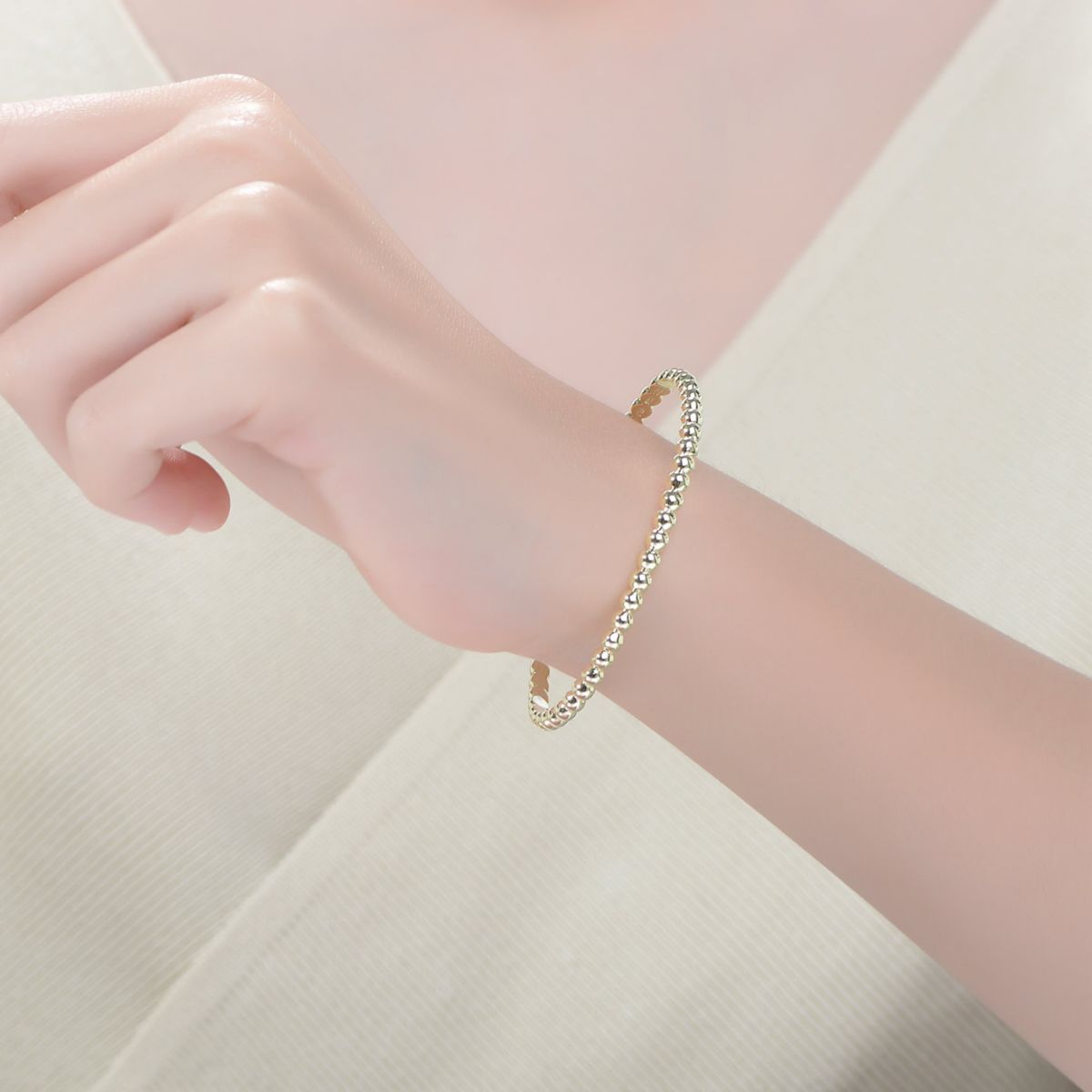 Lab Created 14K Gold Plated Cuff Bracelet